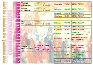 Comunità Parrocchiale San Vittore - Programma Santi e Defunti